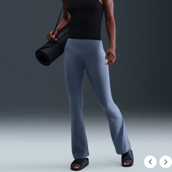 Nike Straight Leg Medium Rise Pants (Older Style Zenvy)- Small in Dull Grey/Blue - Picture 1 of 8